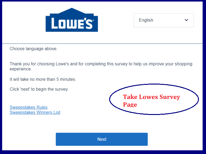 Lowes survey Website